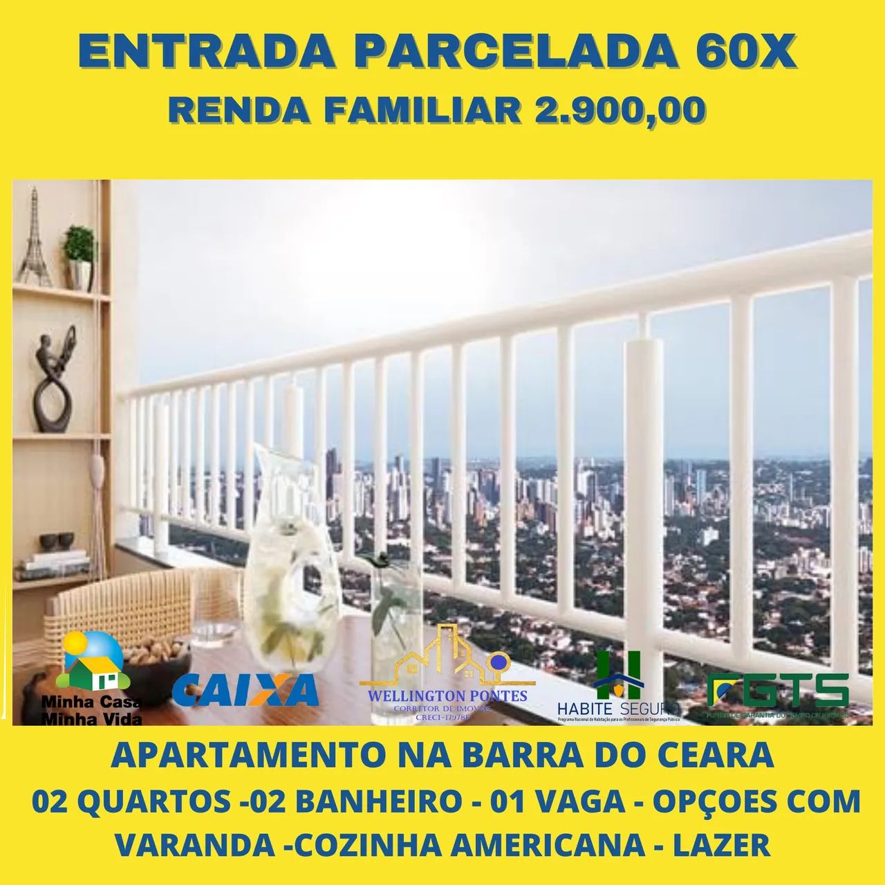 Imóvel para venda possui 48 metros quadrados com 2 quartos em Barra do Ceará - Fortaleza -