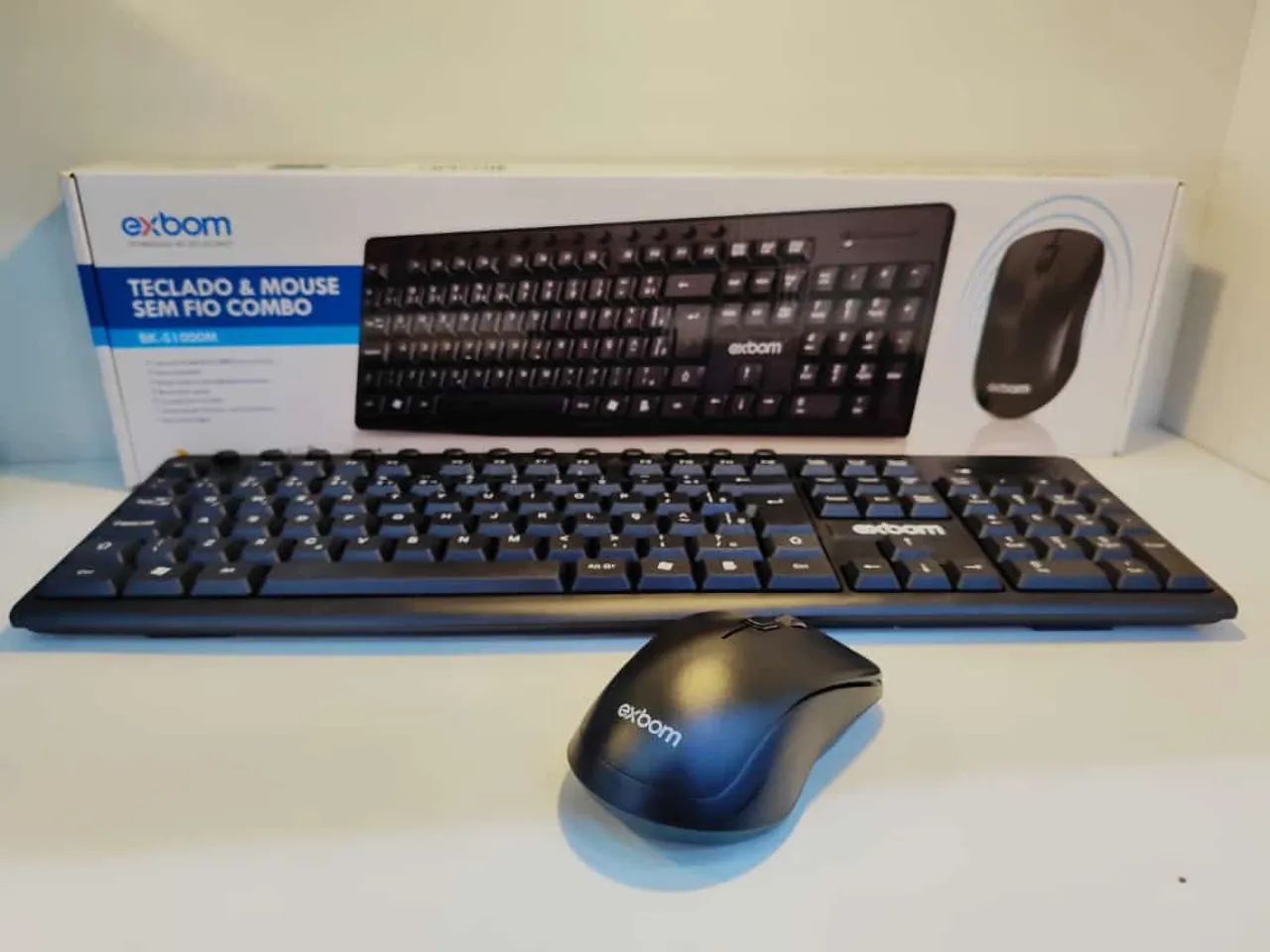 Kit Teclado e Mouse Sem Fio Exbom - Foto 2