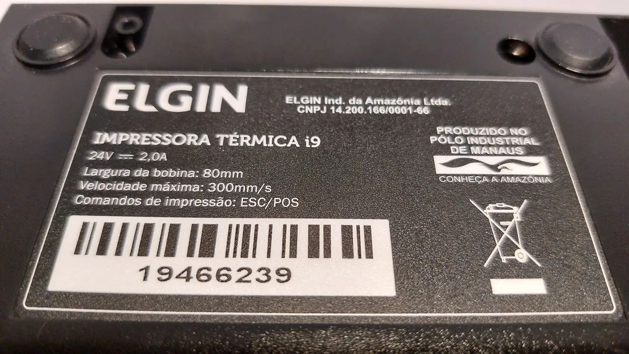 Impressora Térmica C/ REDE Ethernet Elgin i9 - Bematech Bobina Larga 80mm - Foto 4