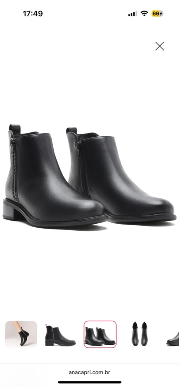 BOTA PRETA ANACAPRI 37 POUCO USADA