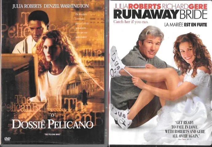 Kit DVD filmes Julia Roberts: O Dossié Pelicano (legendado) + Runaway Bride (só inglez)