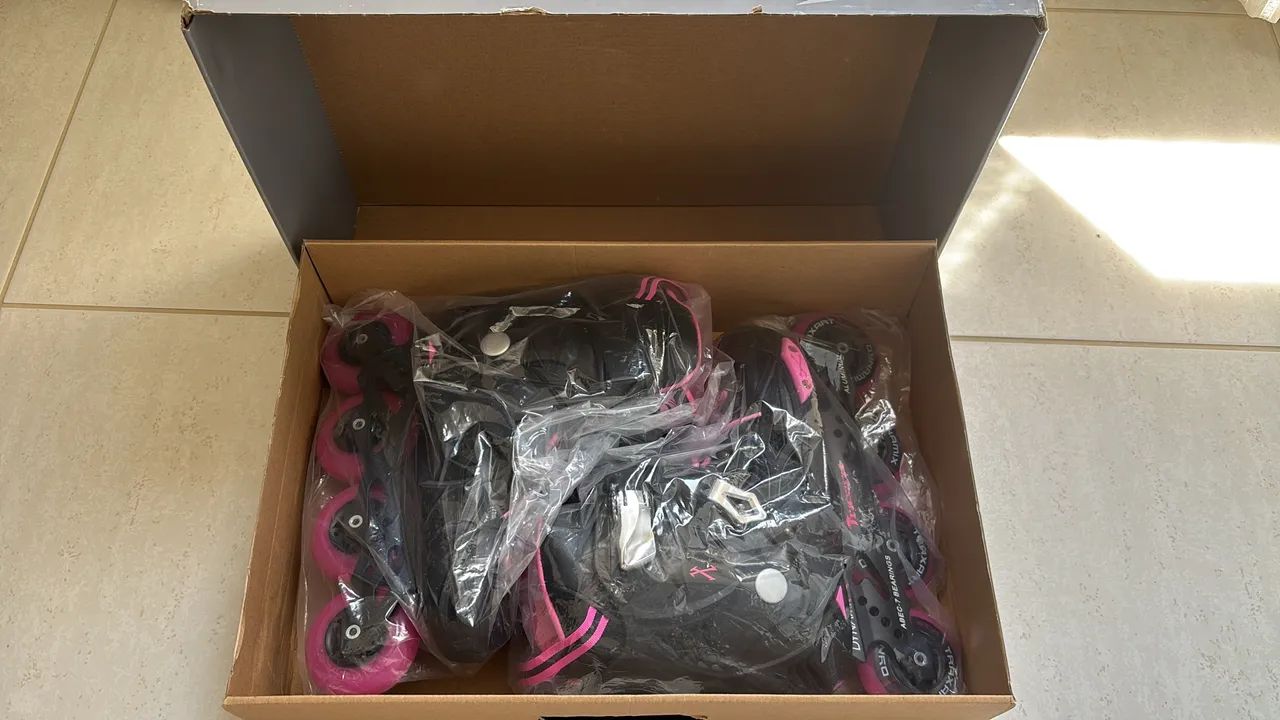 Patins Rollerblade - Preto e Rosa - Foto 4
