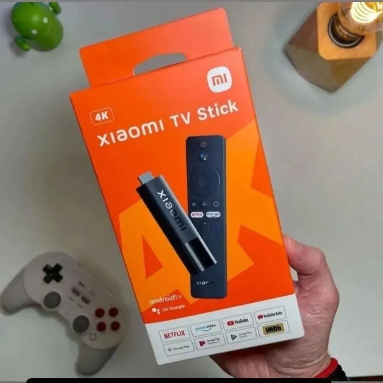 Mi Tv Stick Xiaomi 4k Controle De Voz Full Hd 2a Geração Cor Preto