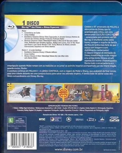 BD: Mulan (c/ Lucero) + Mulan II (Disney Blu-ray Disc) dublado/legendado (c/ cena inédita) - Foto 3