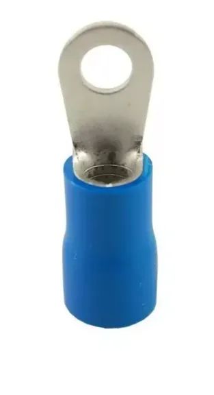 Kit 20un Terminal Olhal Anel 16mm Azul M6 Argola P. Isolado