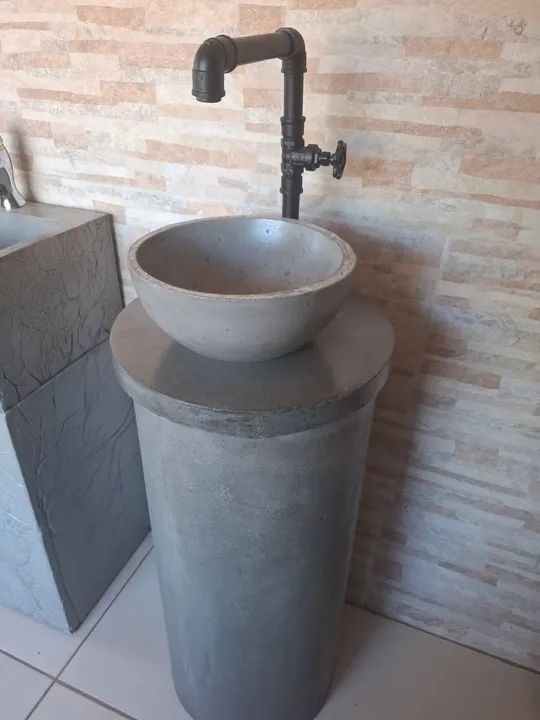 Cuba de piso para Banheiro e lavatório - Estilo Industrial