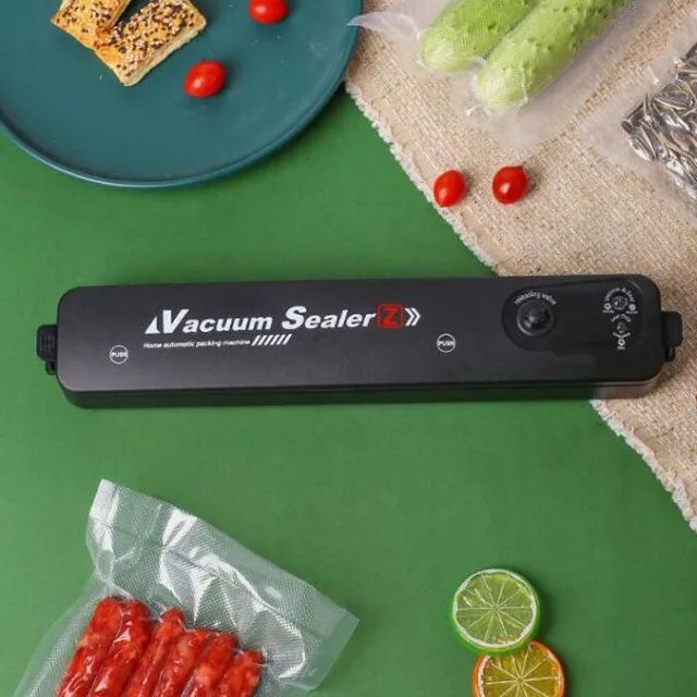 Máquina Seladora Automática De Alimentos A Vácuo Cor Preto - Foto 5
