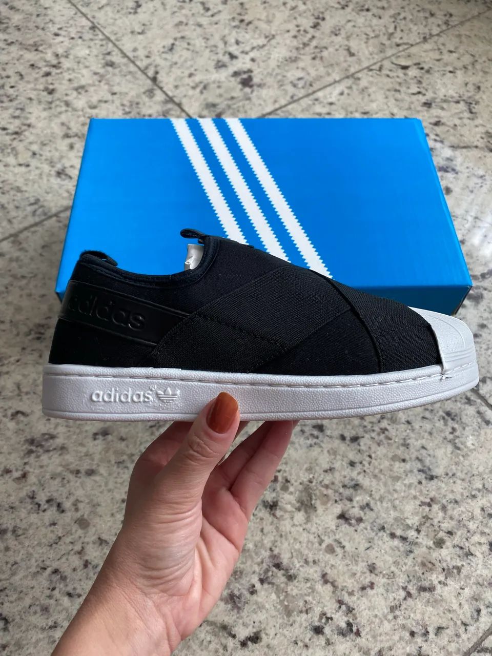 Adidas Slip On Feminino Preto Tênis Adidas Superstar Slip-On