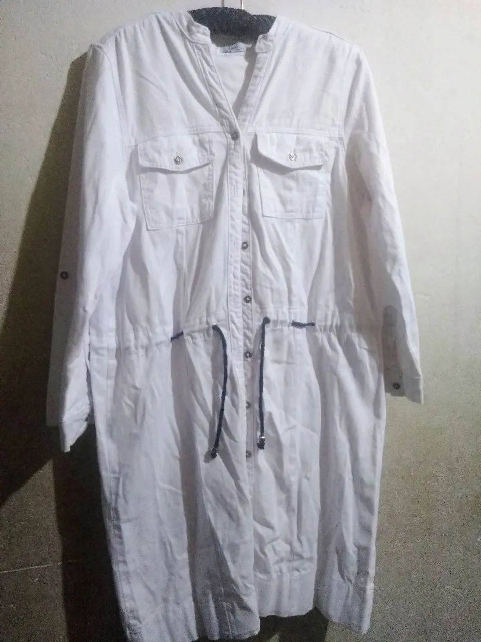 Parka em tecido Denin