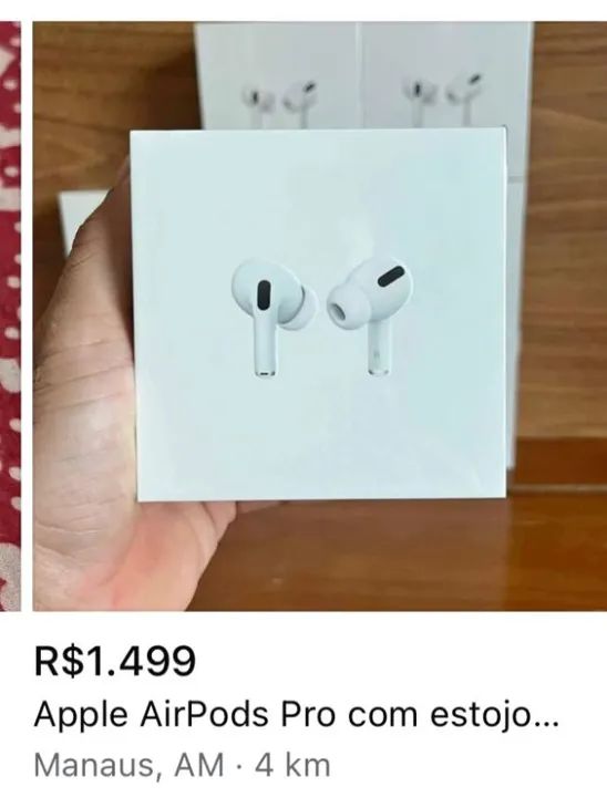 Apple iPods pro completo caixa carregador e nota faço entrega  - Foto 3