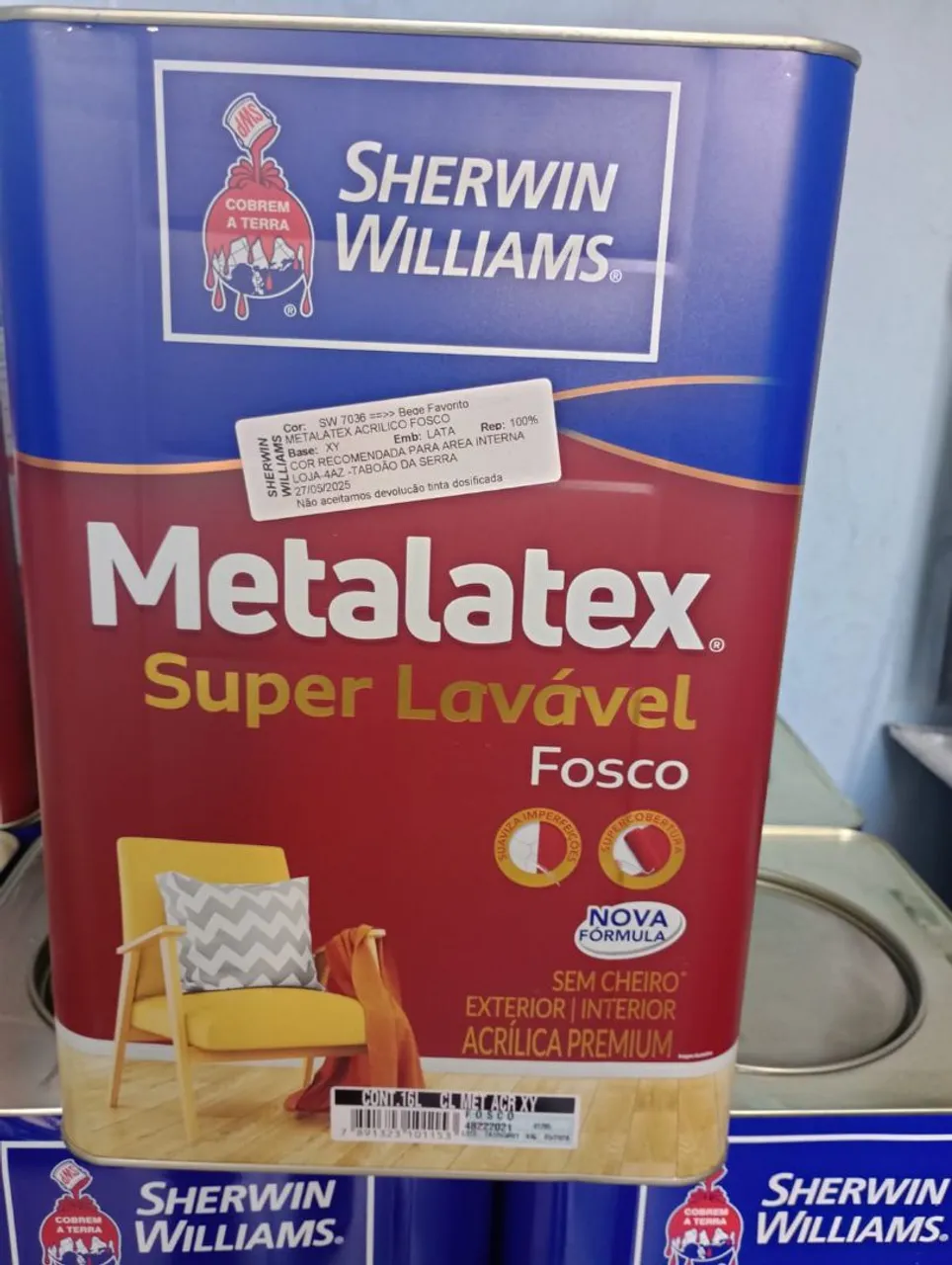 Tinta Metalatex Super Lavável Fosco Sherwin Williams