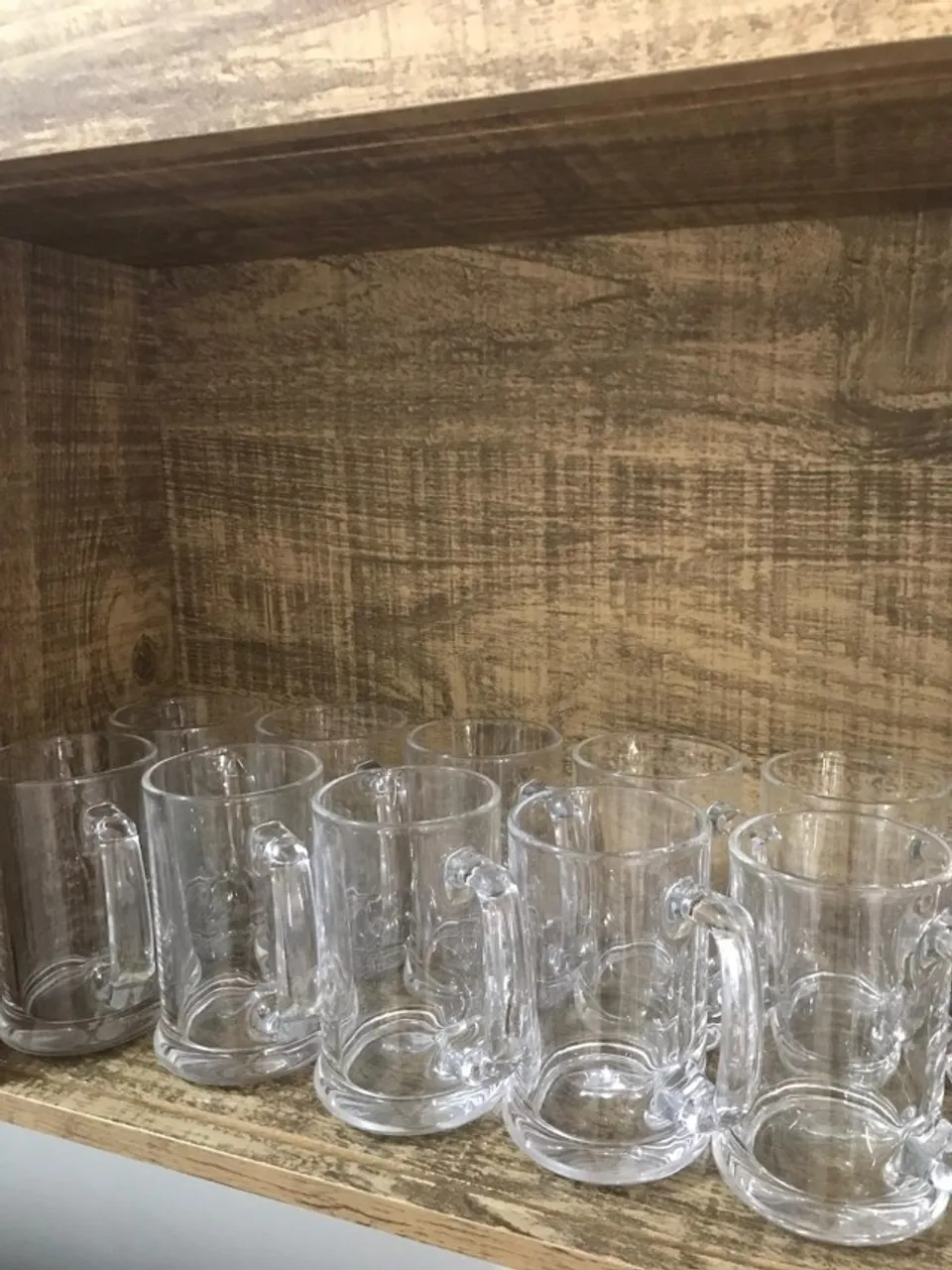 KIT 10 Canecas de Chopp 350ml Vidro Reforçado