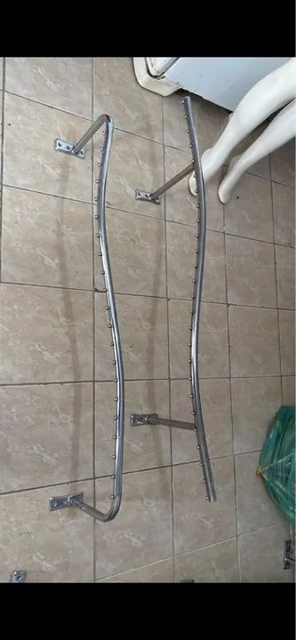 Araras de loja inox, kit 6 unidades  - Foto 4