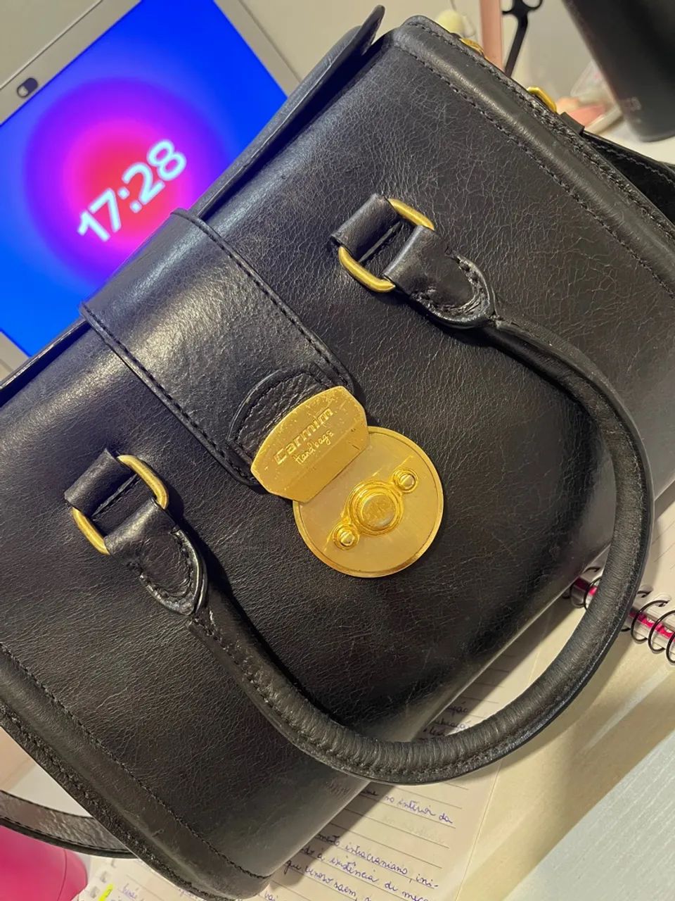 Bolsa de couro Carmim original  - Foto 4