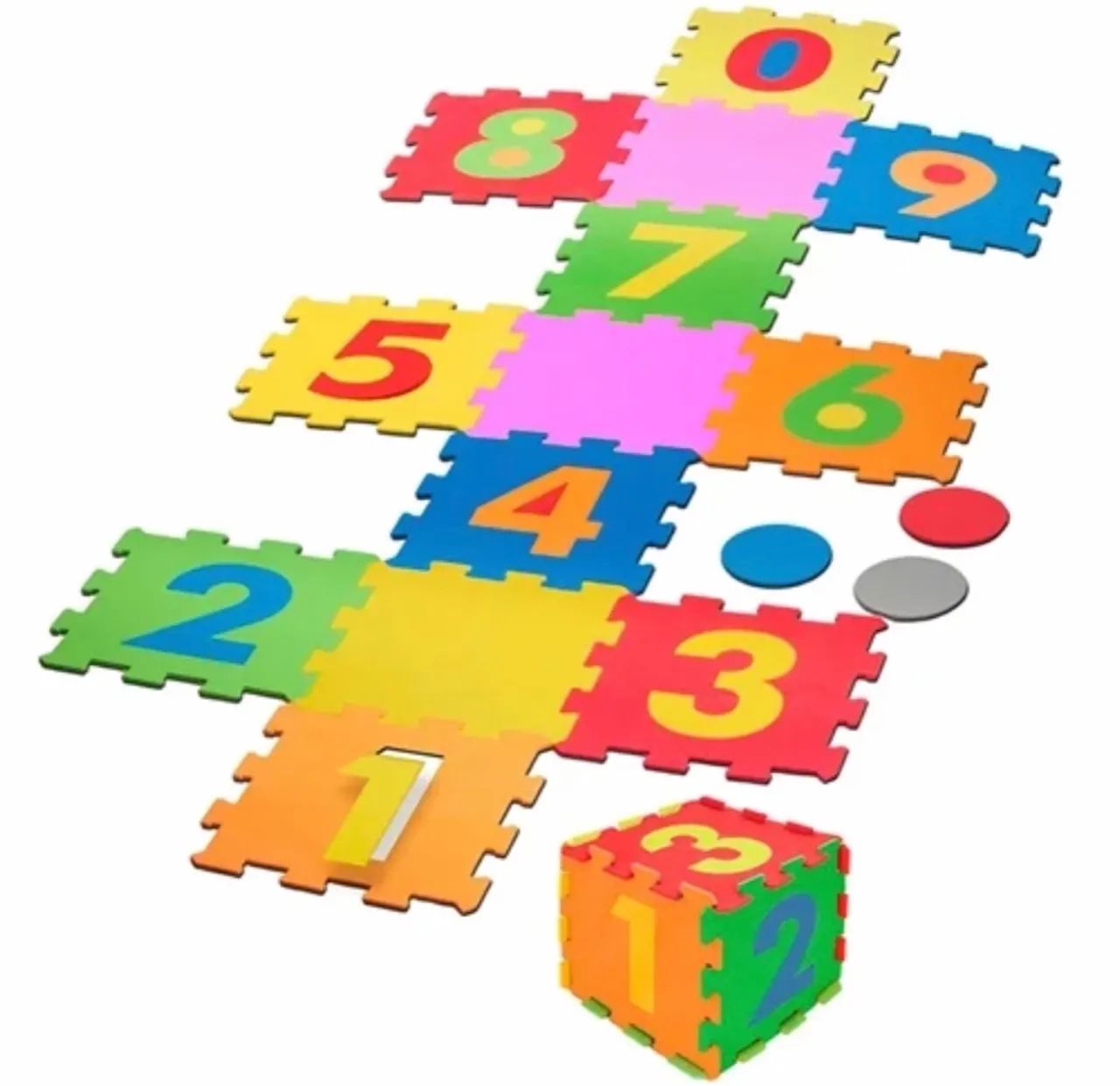 Tapete Amarelinha Divertido de Borracha Encaixável - Foto 3