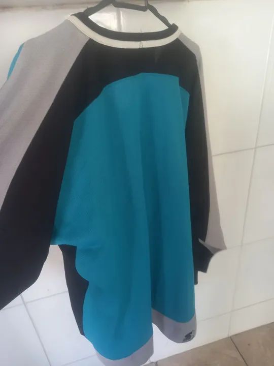 Camiseta de Hóquei do San Jose Sharks - Tamanho L - Foto 6