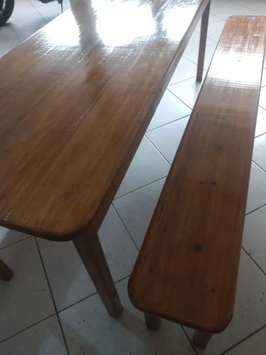 Mesa de Madeira com Bancos  - Foto 5