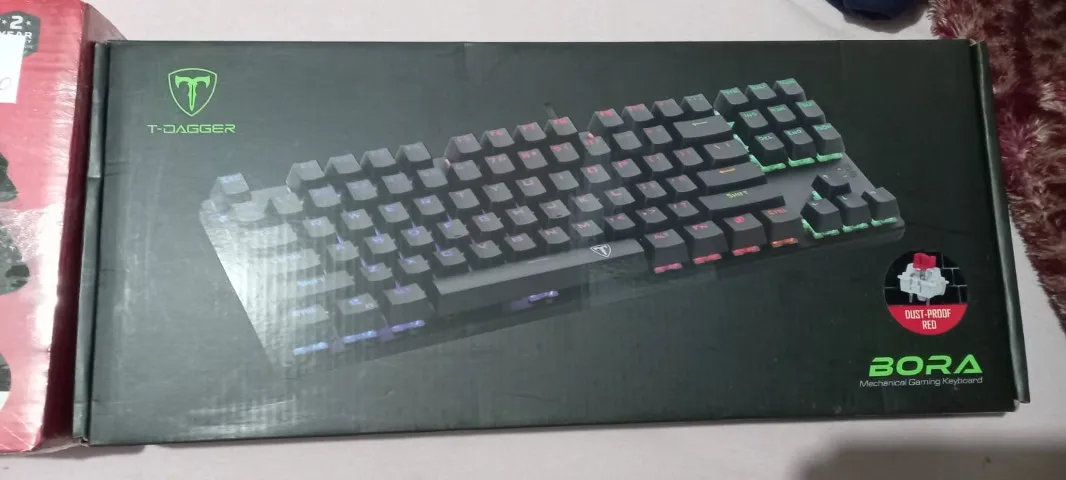 Teclado Mecânico Gamer Bora Preto RGB Switch Vermelho T-TGK315, UNICO - T-DAGGER