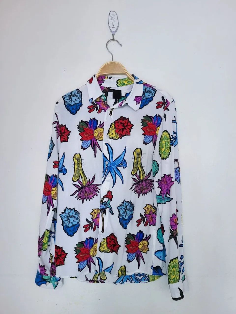 Camisa Floral Colorida Tam P