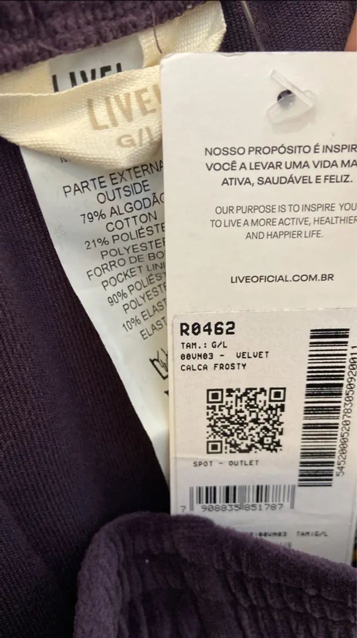 Calça de Veludo na cor vinho da marca Live - Foto 4