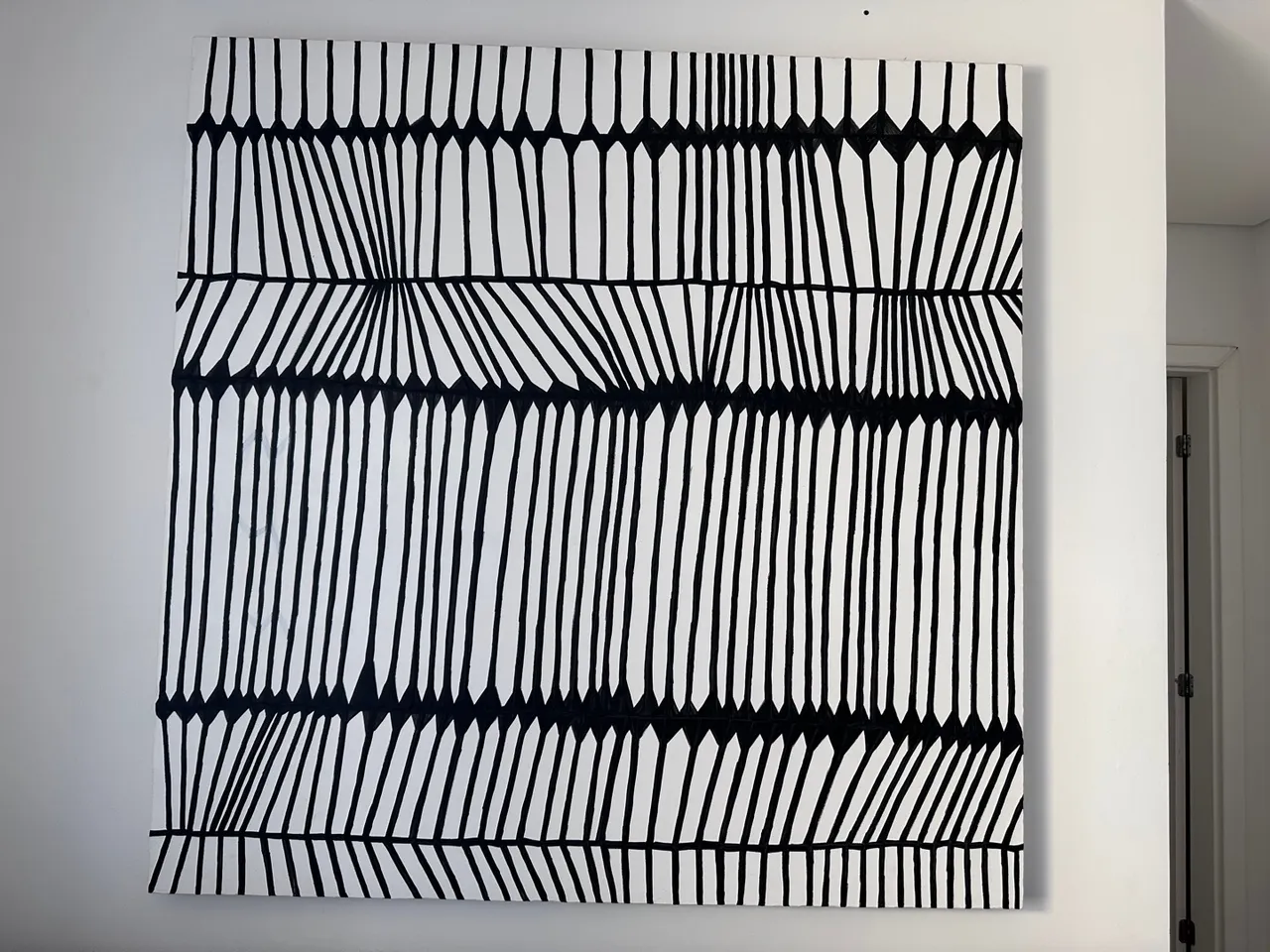 Quadro Abstrato Preto e Branco