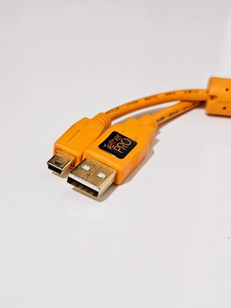 Cabo Tether Tools ThetherPro USB 2.0 A macho para cabo Mini-B de 5 pinos - Laranja 4,57m - Foto 2