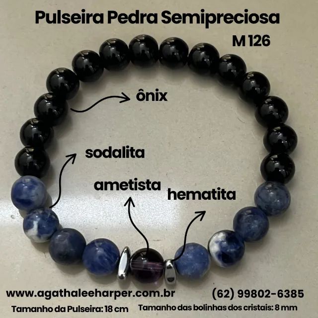 Pulseira Pedra Semipreciosa - Foto 4