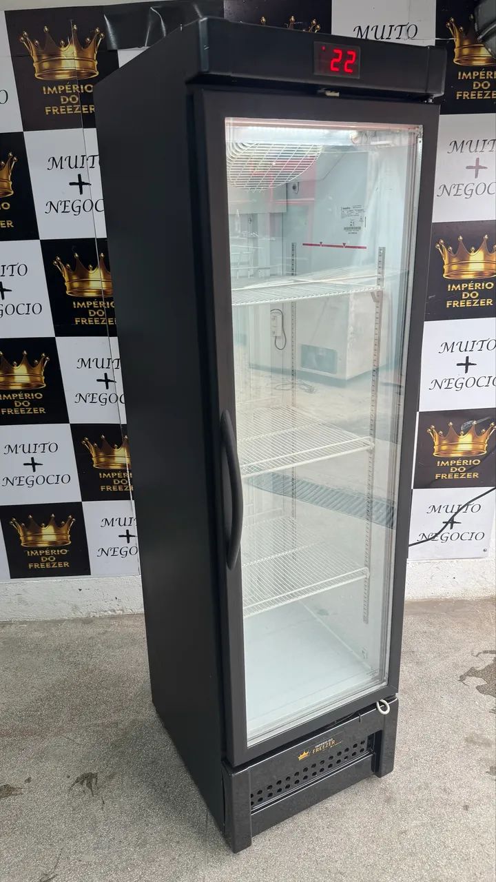 Freezer slim metalfrio congelados vf28 preto