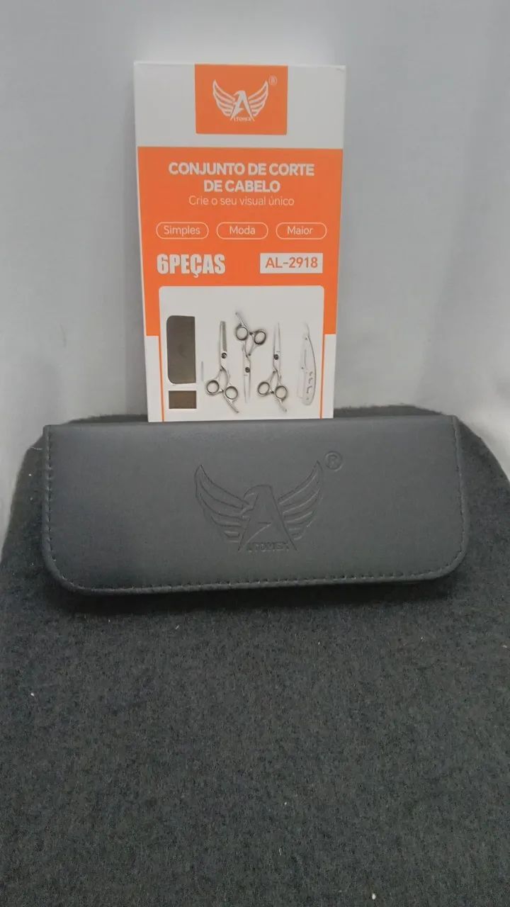 KIT TESOURAS CORTE DE  CABELO AL-2918.  * NOVO * - Foto 3