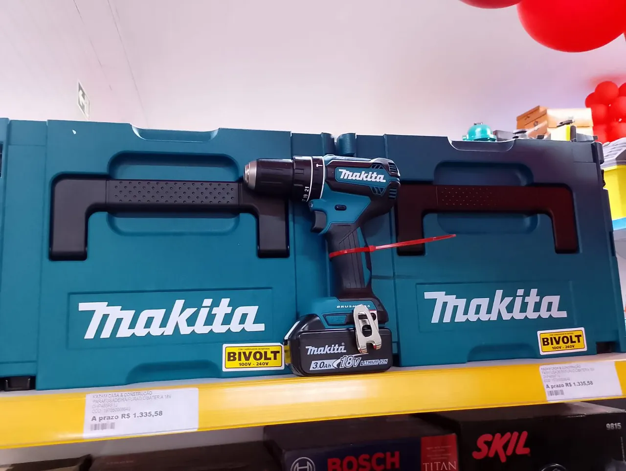 Parafusadeira/Furadeira de Impacto 18V Bivolt 3.0Ah - Makita
