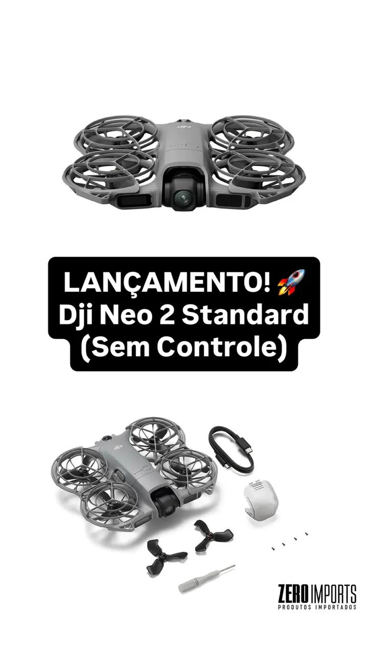 Drone Dji Neo 2 Standard / Fly More Combo (sem tela) / Fly Motion (Lacrados Anatel) - Foto 4