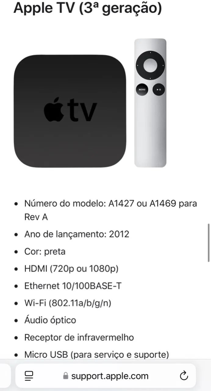 Apple TV 3° Geração (usada) - Foto 4