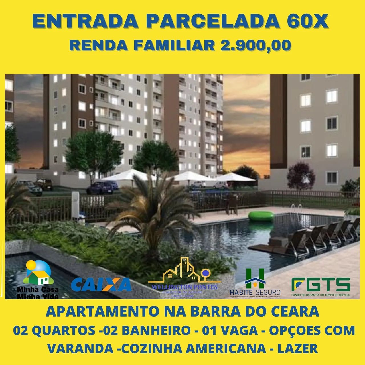 Imóvel para venda possui 48 metros quadrados com 2 quartos em Barra do Ceará - Fortaleza - - Foto 2