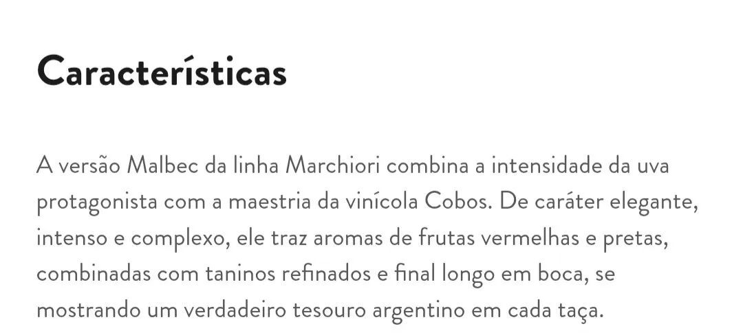 Vinho Viña Cobos Marchiori Estate Perdriel Malbec 2018 - Foto 4