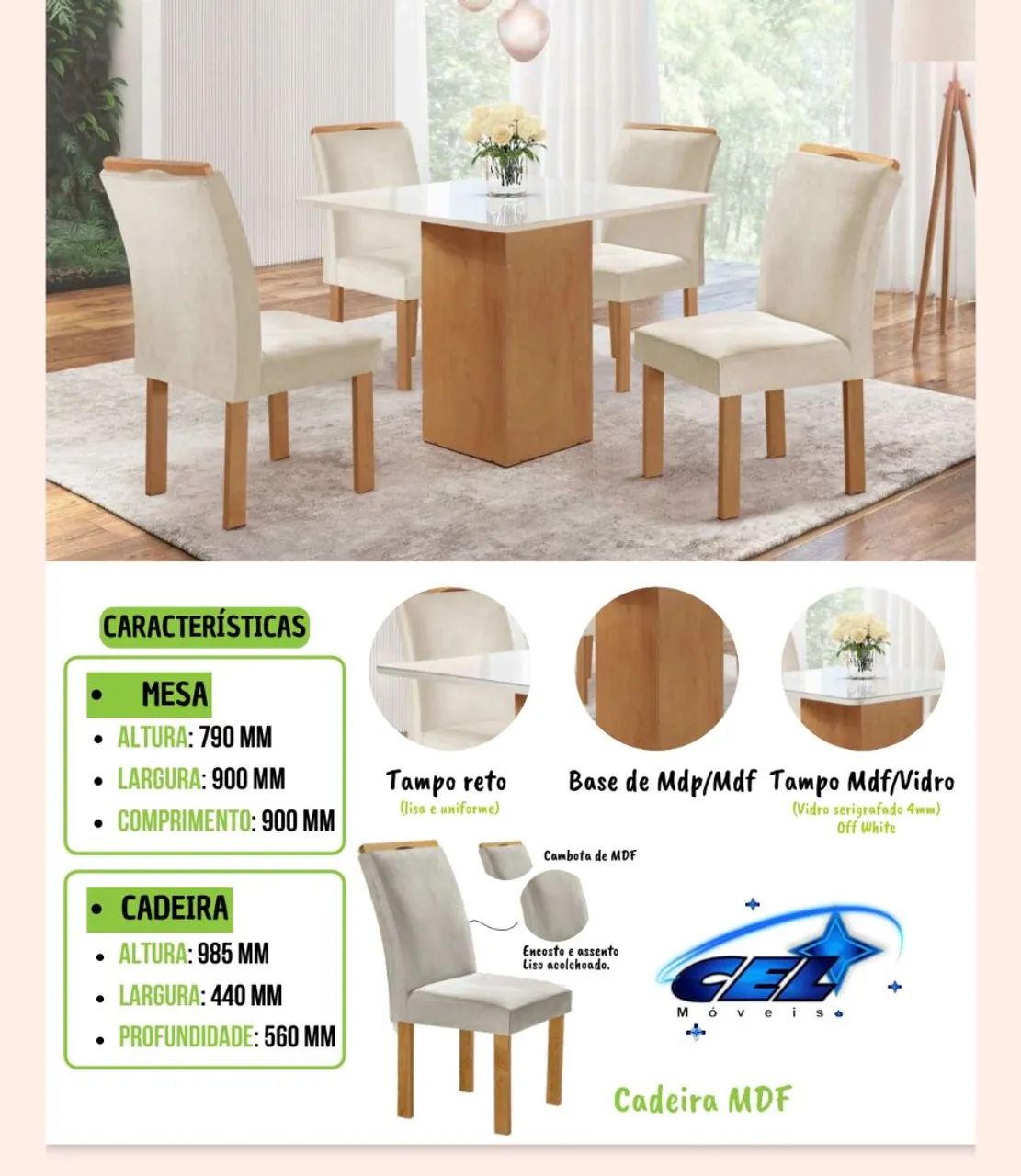 Mesa de Jantar (Oferta)64168517006977124