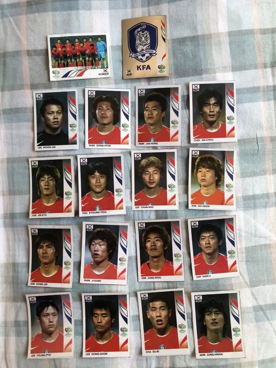 Figurinhas Seleção da Coreia do Sul 2006 - Recortadas 