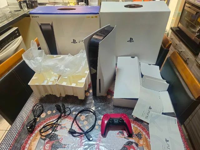ps5 com leitor+ 36 jogos com , caixa e nota fiscal completo 