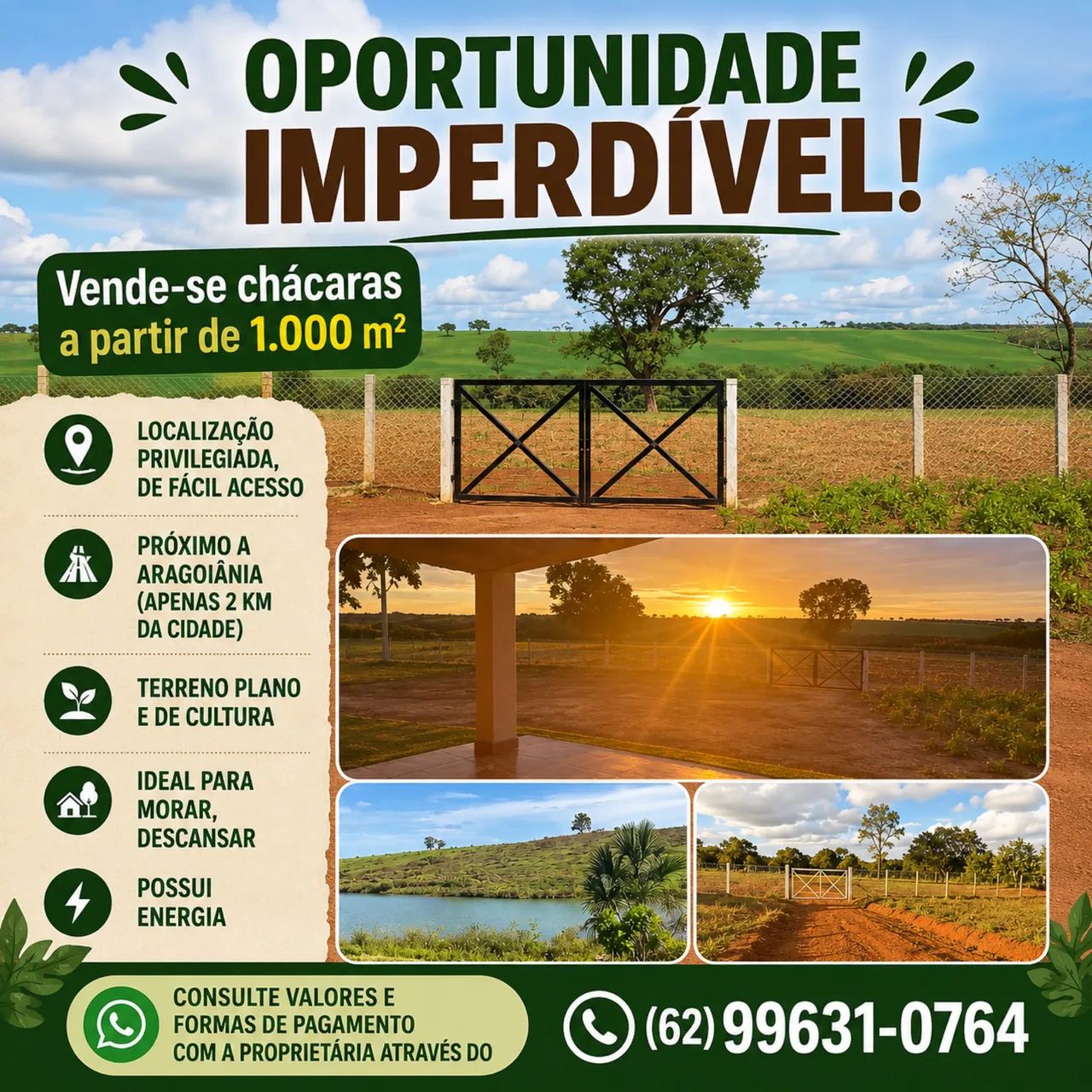 Chácaras 1.000m2