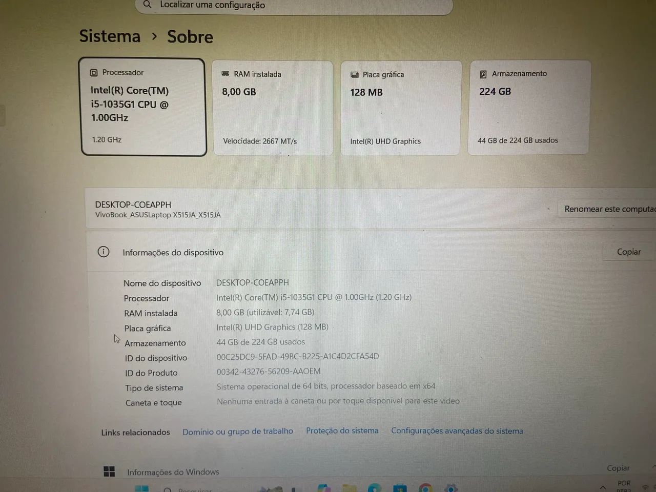 Notebook Asus i5 1035G1 X515J - Foto 4