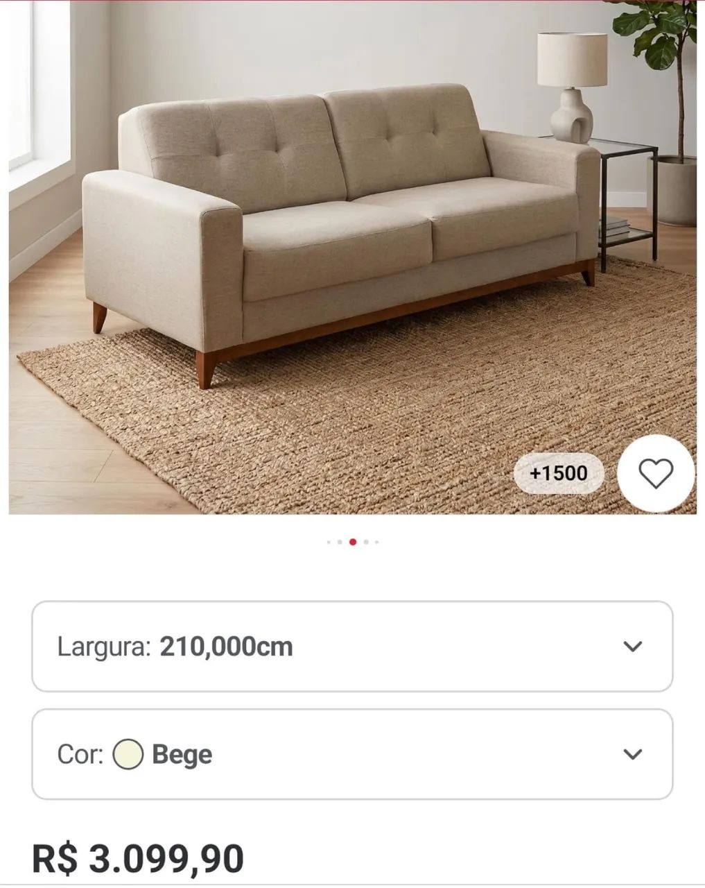 Sofá 3 lugares - Foto 3
