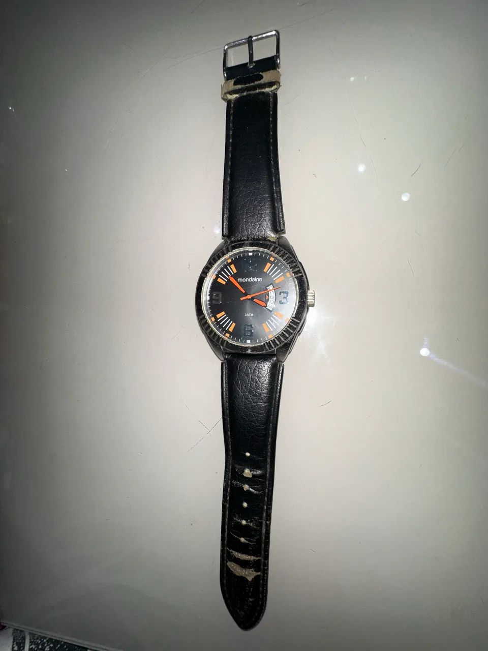 Relógio Mondaine Analógico Laranja - Foto 2