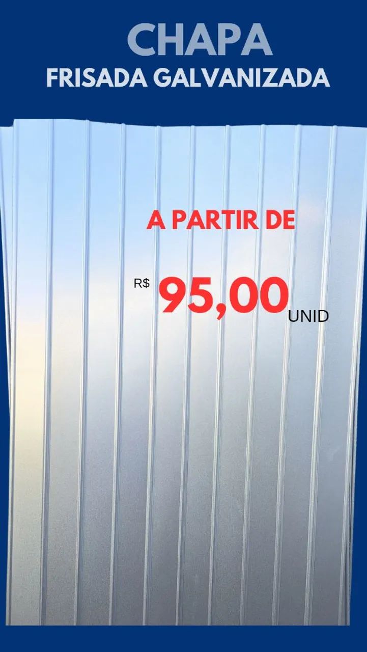 Chapa frisada galvanizada nova 