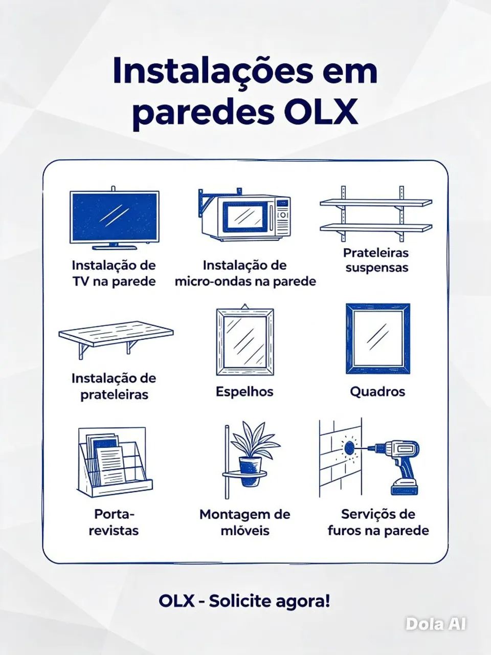 Serviços com furo instalações 