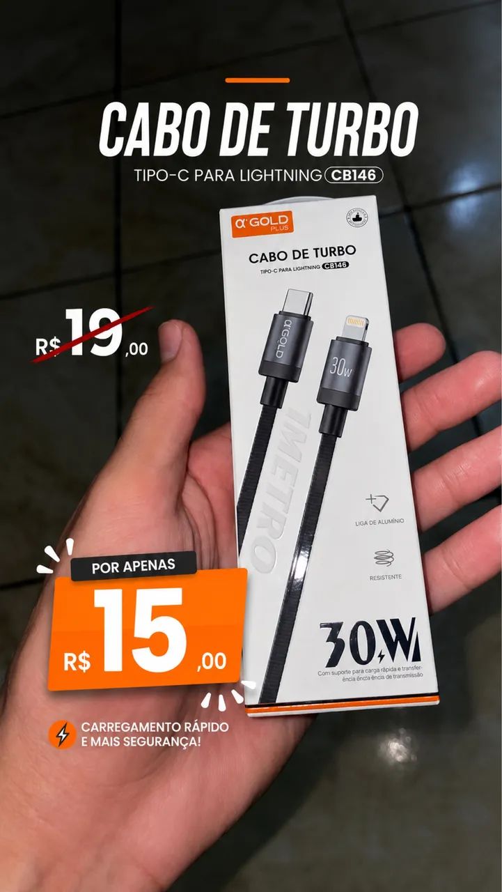 Cabo de iPhone turbo