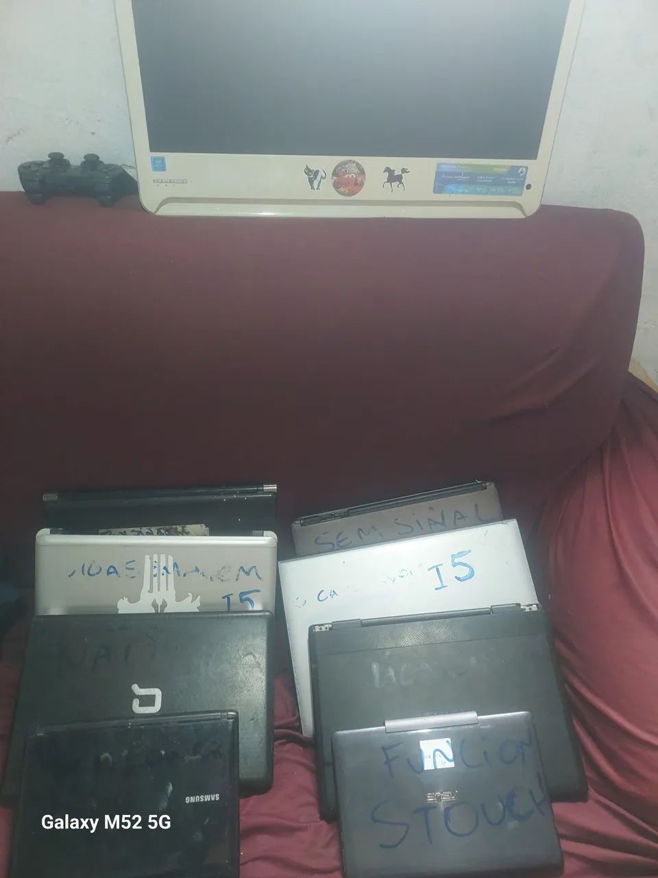 Lote notebook e 1 pc tv