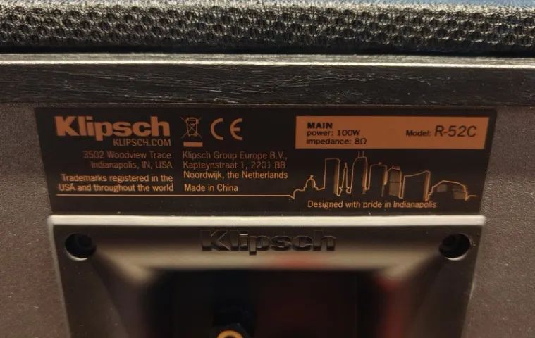 Caixa Central Klipsch R-52c Preta 400w - Foto 3