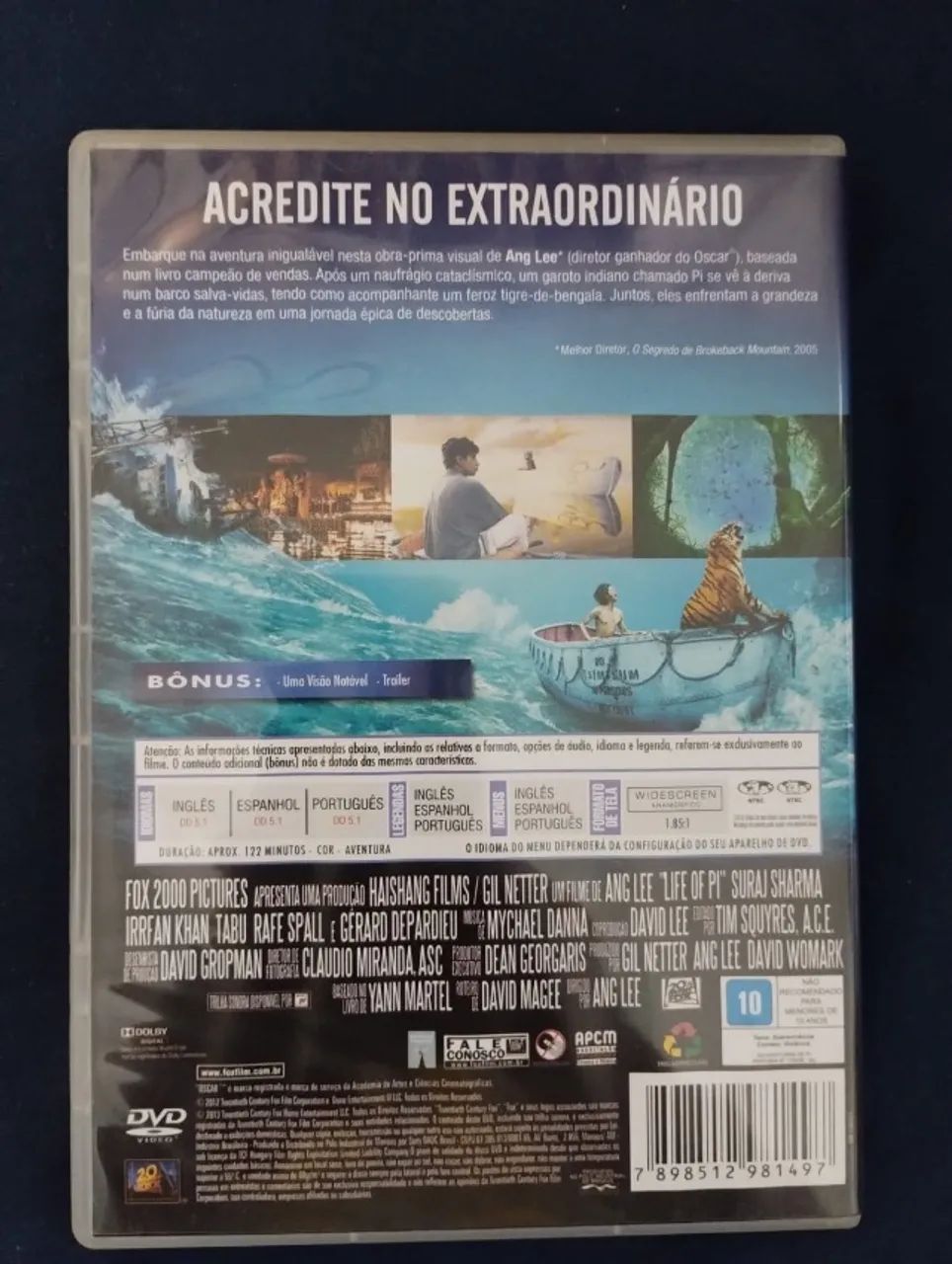 DVD AS AVENTURAS DE PI ORIGINAL - Foto 2