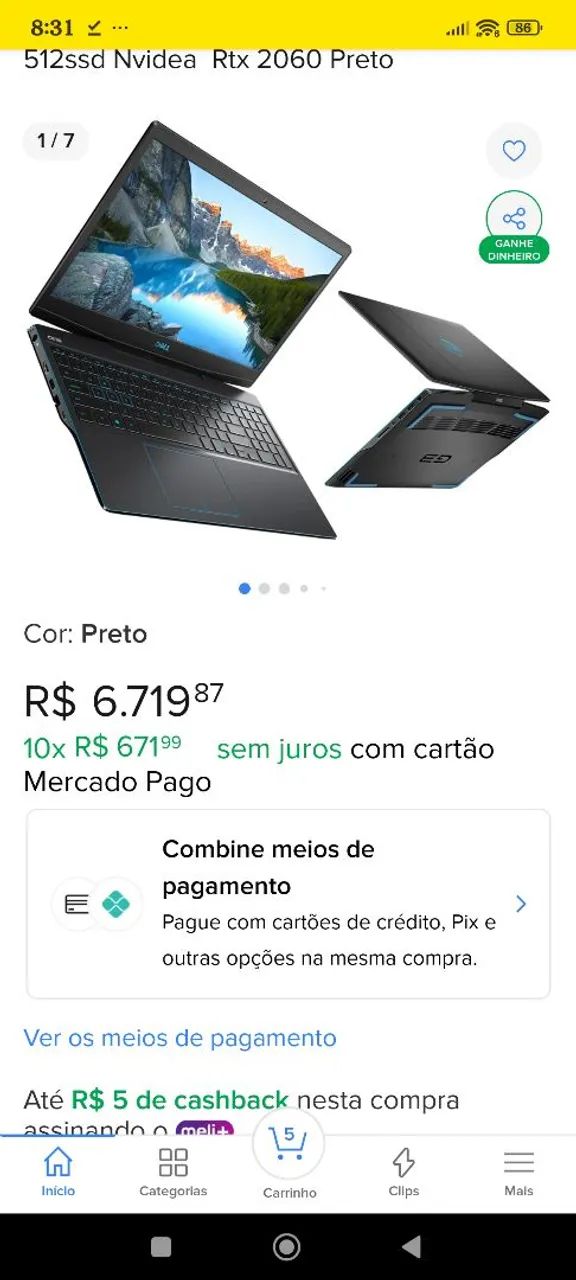 Notebook Dell G3 game - Foto 2