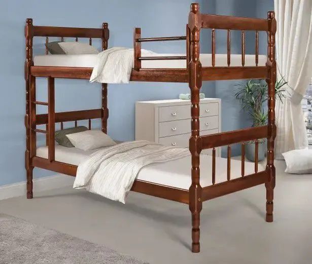 Beliche madeira maciça vira 2 camas de solteiro mega oferta de carnaval só 580,00  - Foto 2