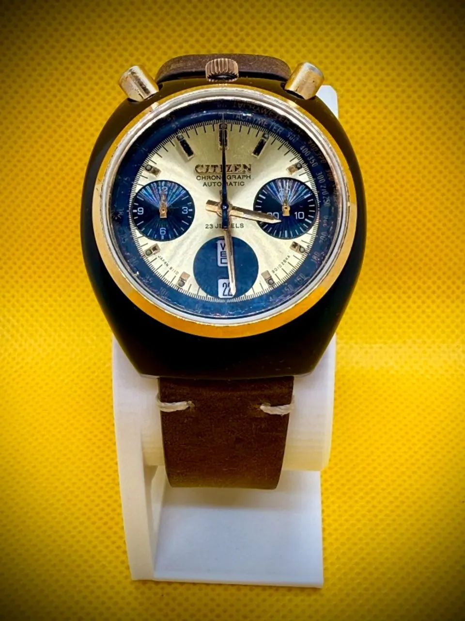 Brasil Precisa Balan Ar(中古品) Citizen Chronograph Automatic 8110A Bullhead - Raro - Década de 70